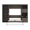 Bestar Orion 118W Full Murphy Bed with Shelving and Fold-Out Desk (119W), Bark Gray & Graphite 116866-000047 - alternate 3